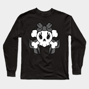 Pretty Skulls black ribbon Long Sleeve T-Shirt